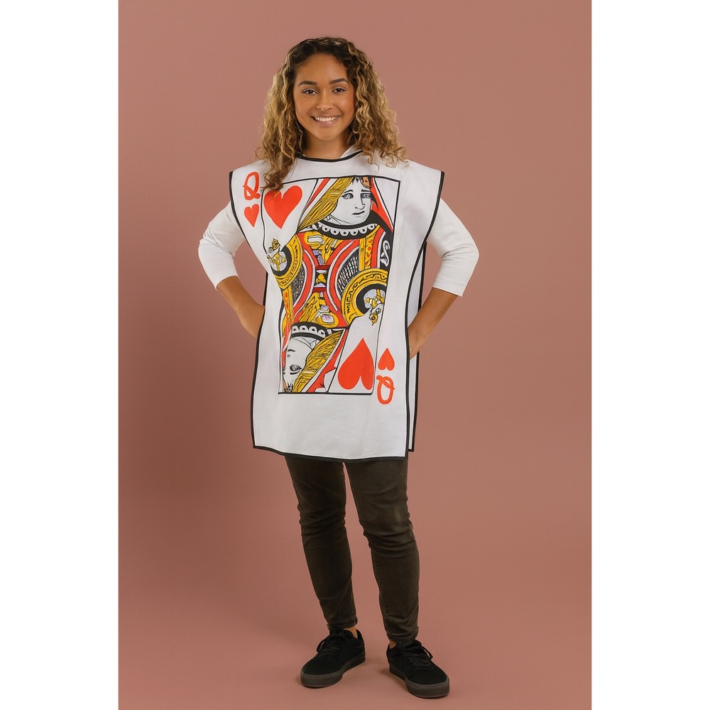 Hauntlook Queen of Hearts Playing Card Costume Adult‎ One Size Bodysuit
